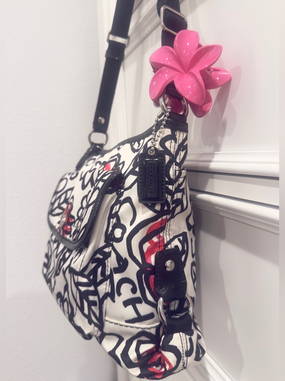 🌸 Coach Poppy Floral Graffiti Crossbody/ Shoulder Bag - Picture 4 of 16